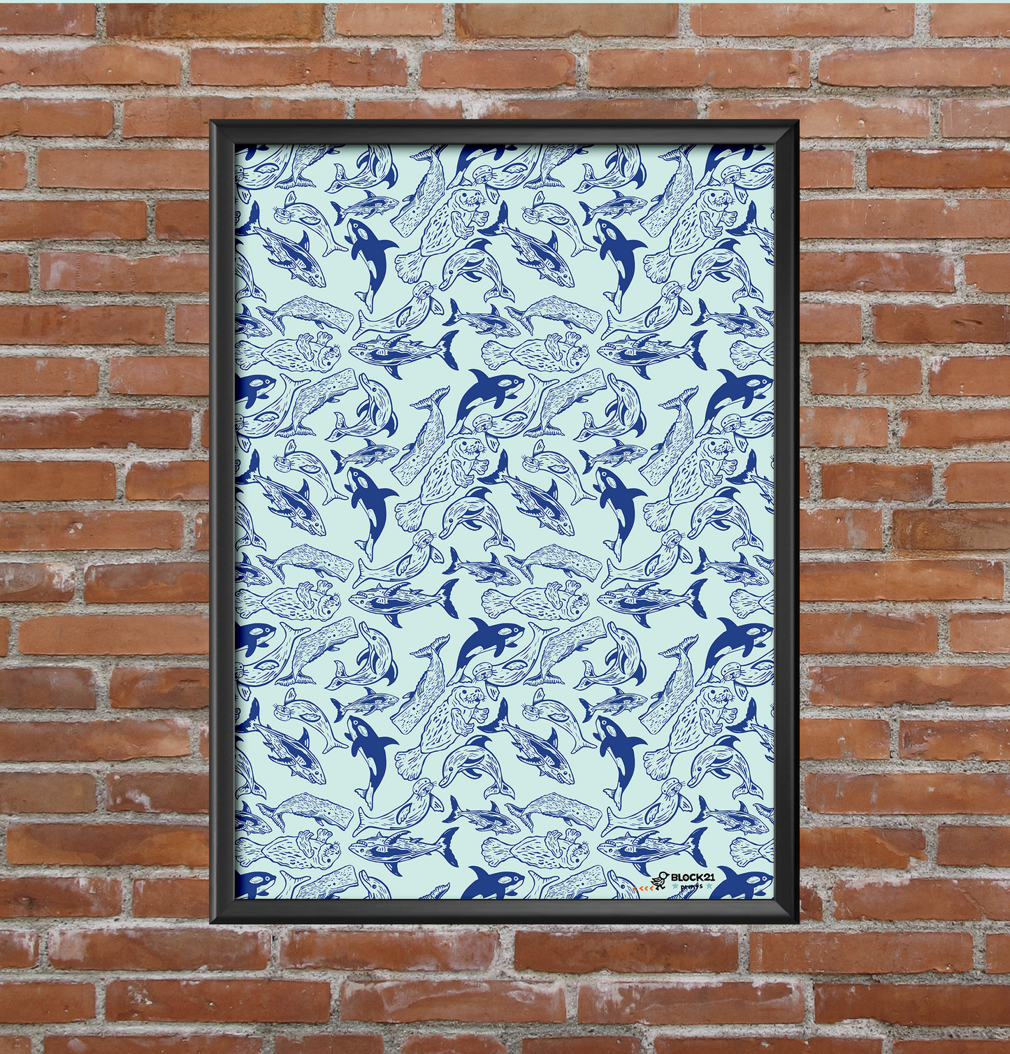 Ocean Animals Gift Wrap Sheet - set of two