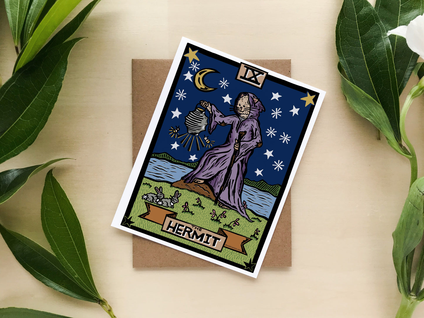 The Hermit Tarot Card Die Cut Vinyl Sticker