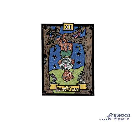 The Hanged Man Tarot Card Die Cut Vinyl Sticker