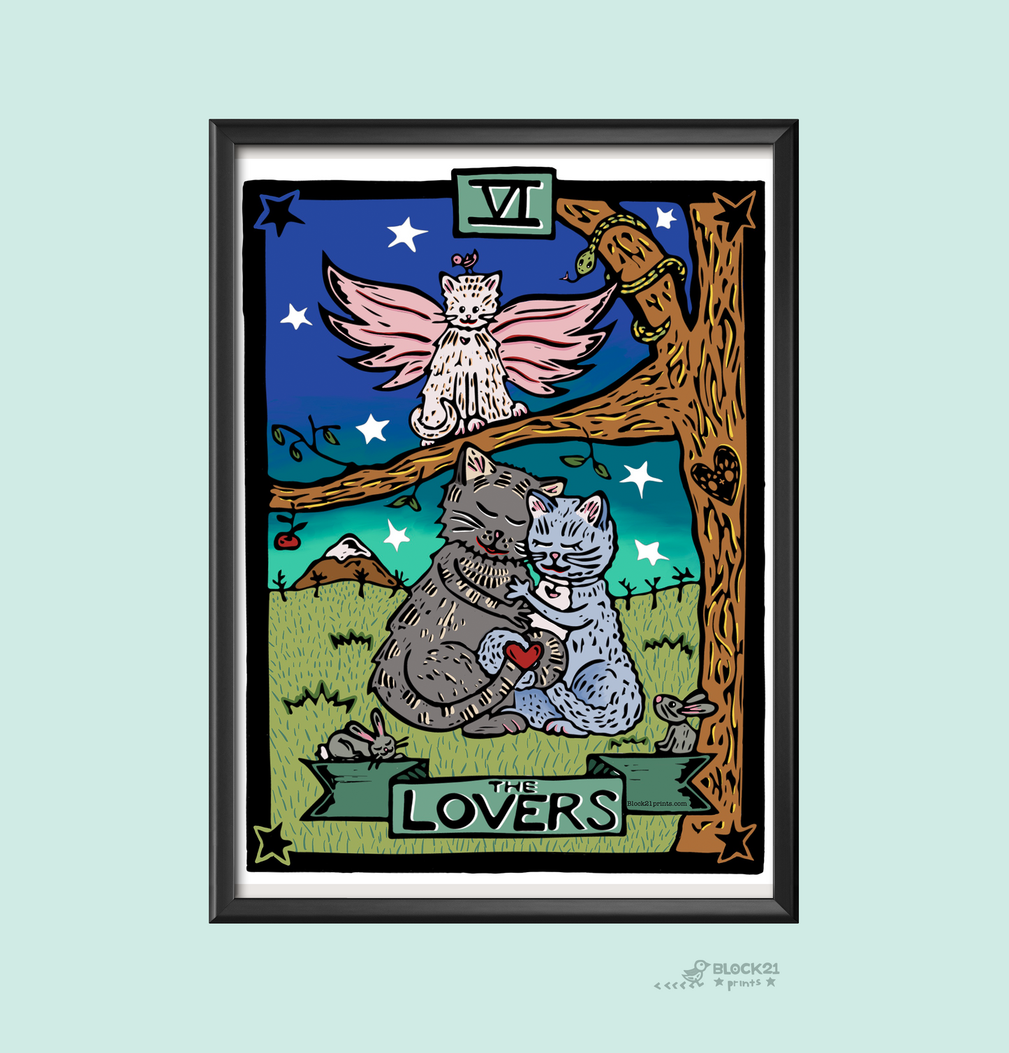 The Lovers Tarot Art Print