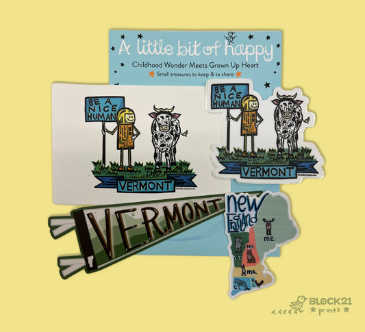 Vermont Gift Bundle | Stickers & Postcard
