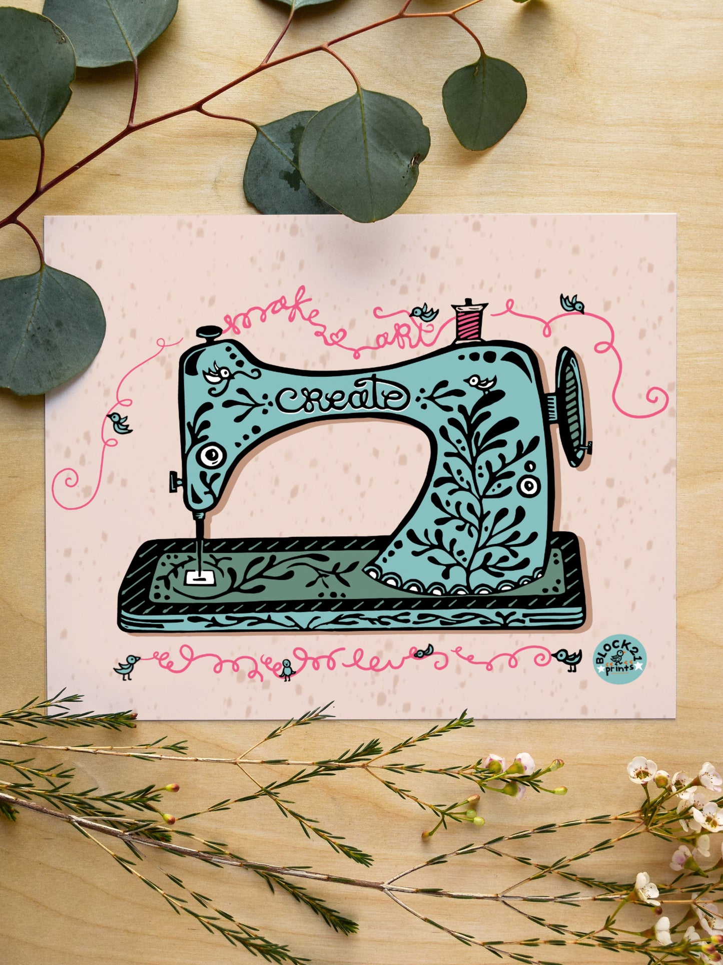 Vintage Sewing Machine Art Print