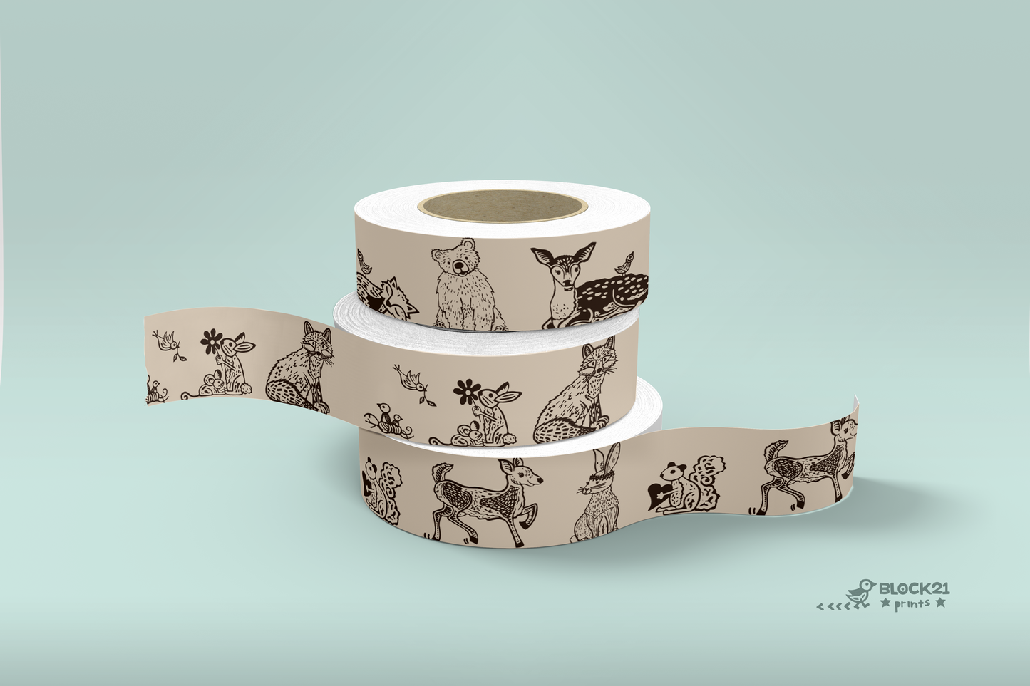 Woodland Forest Animals Gift Wrap Sheet - set of two