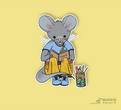 Art Mouse Vinyl Sticker | Waterproof