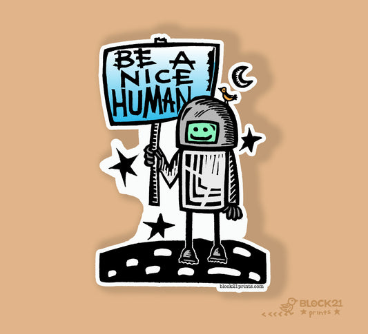 Iron On Patch - Be A Nice Human