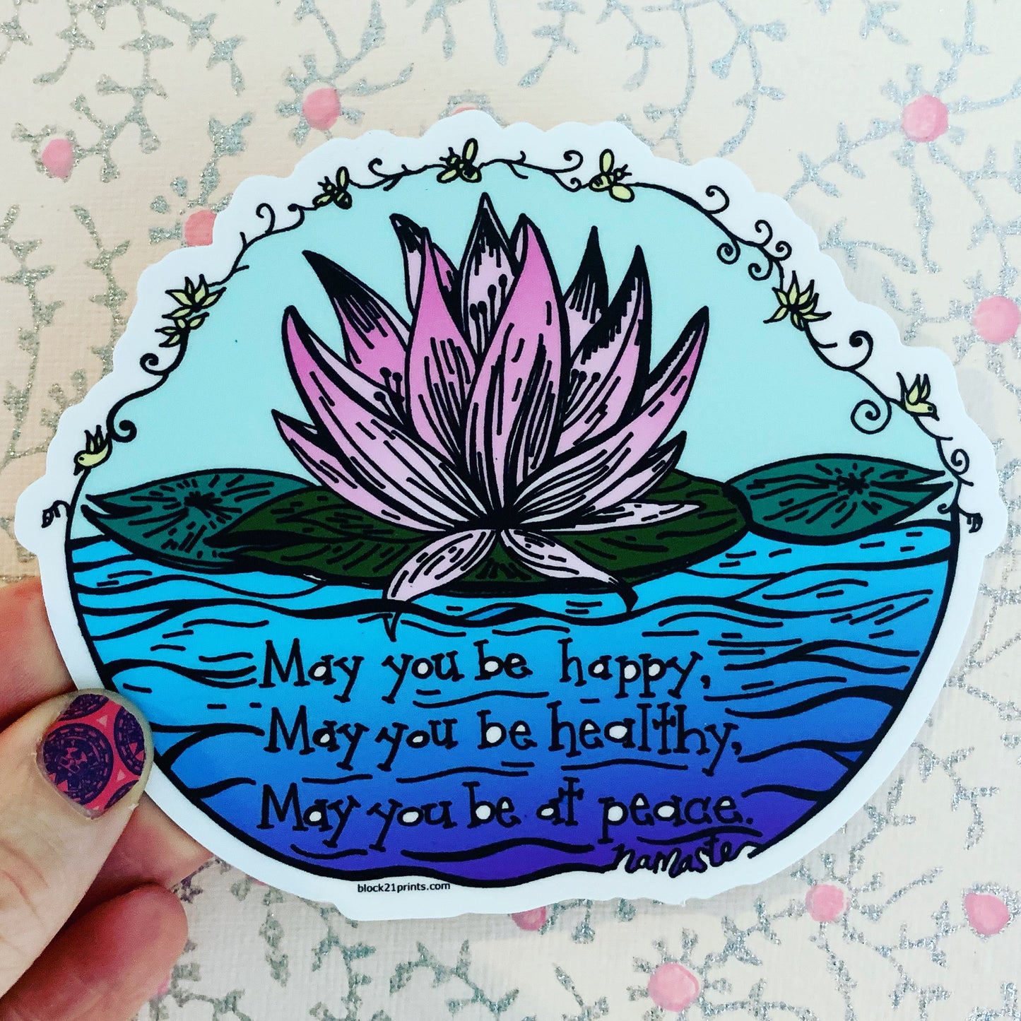 Loving Kindness Mantra Sticker