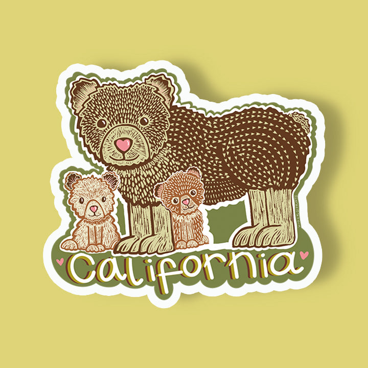 California 3 Bears Sticker - Wildfire Relief Donation