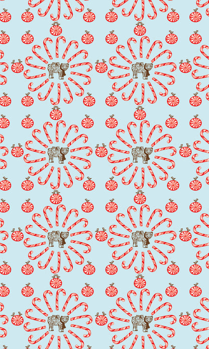 Holiday Winter Candy Cane Bears - Gift Tags - set of 5