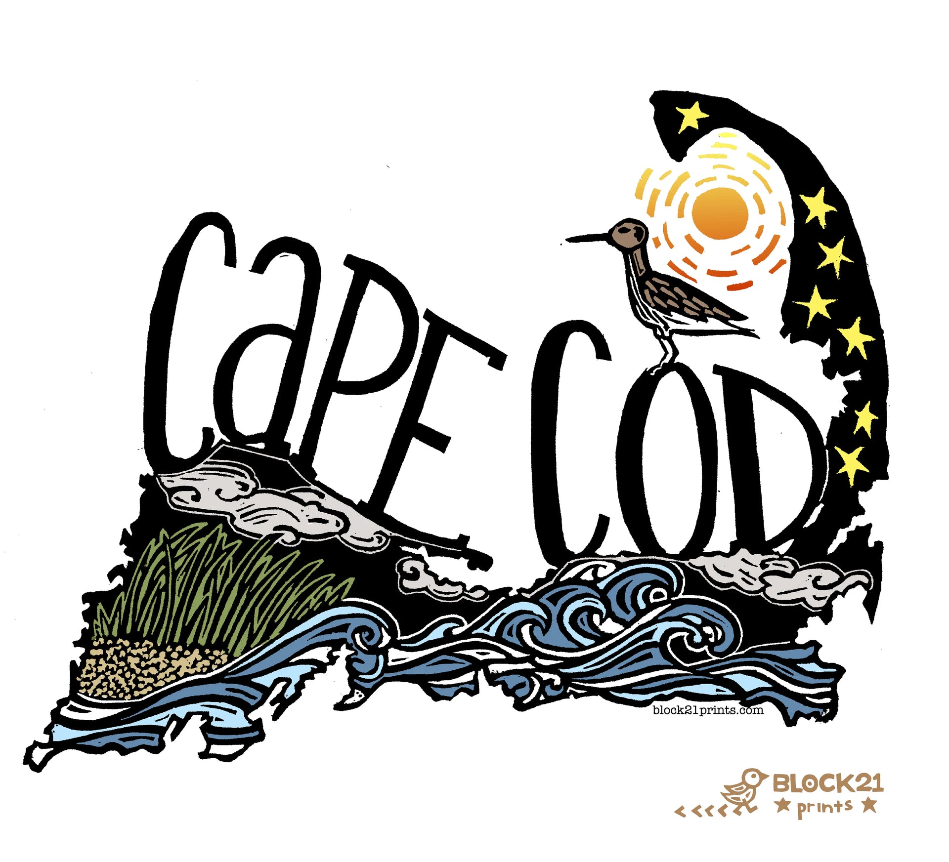 3x5 Inch Oval Cape COD Sticker (Massachusetts Ma Sea Botswana