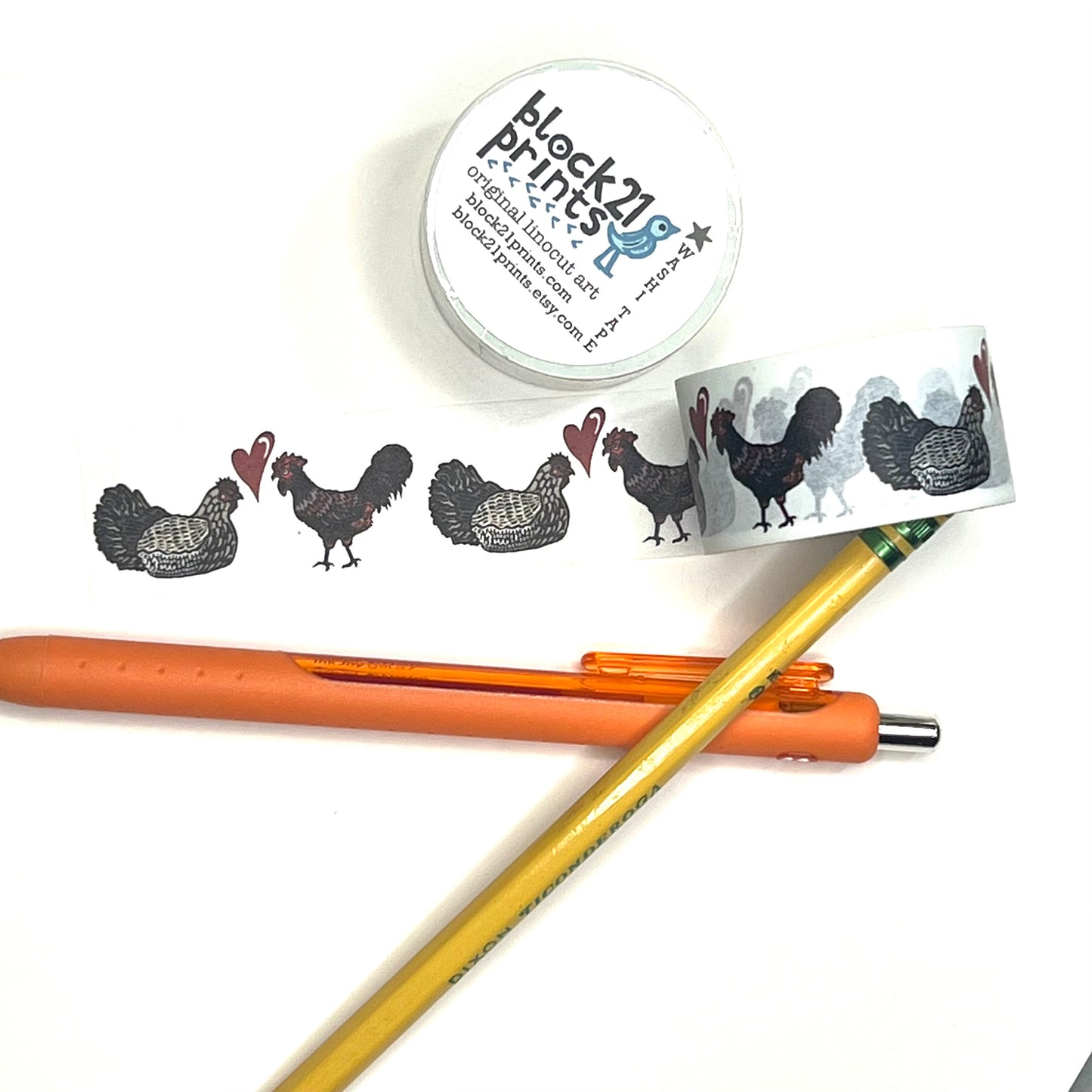 Chicken -Hen and Rooster - Washi Tape