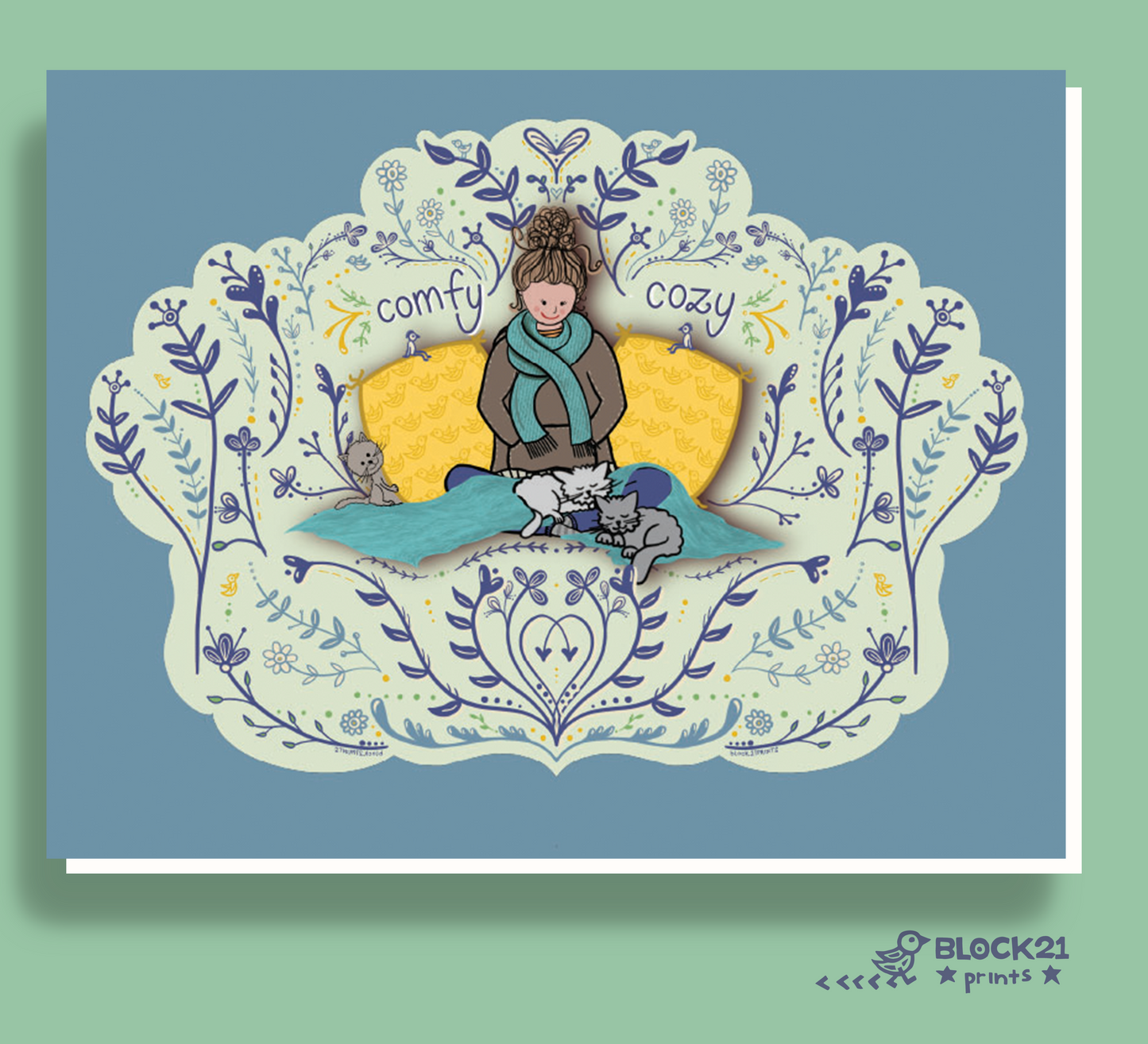 Comfy Cozy Card | A2 Blank Inside