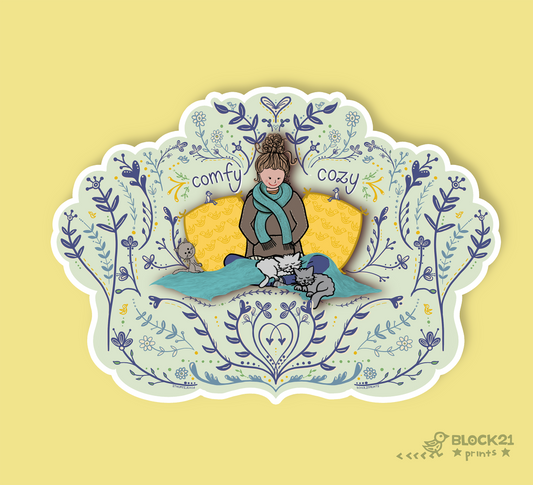 Comfy Cozy Sticker | Waterproof Vinyl