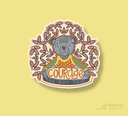 Courage Die Cut Vinyl Sticker