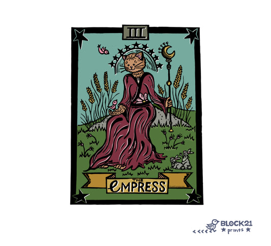 Empress Tarot Card Die Cut Vinyl Sticker