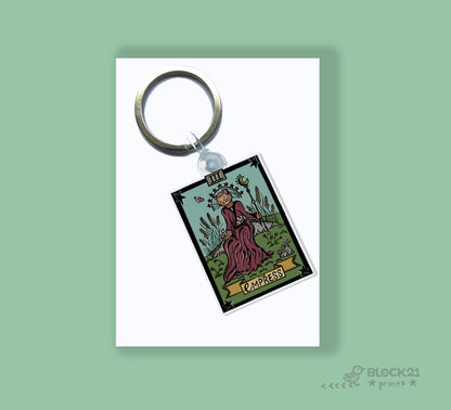 The Empress Tarot Cat Keychain