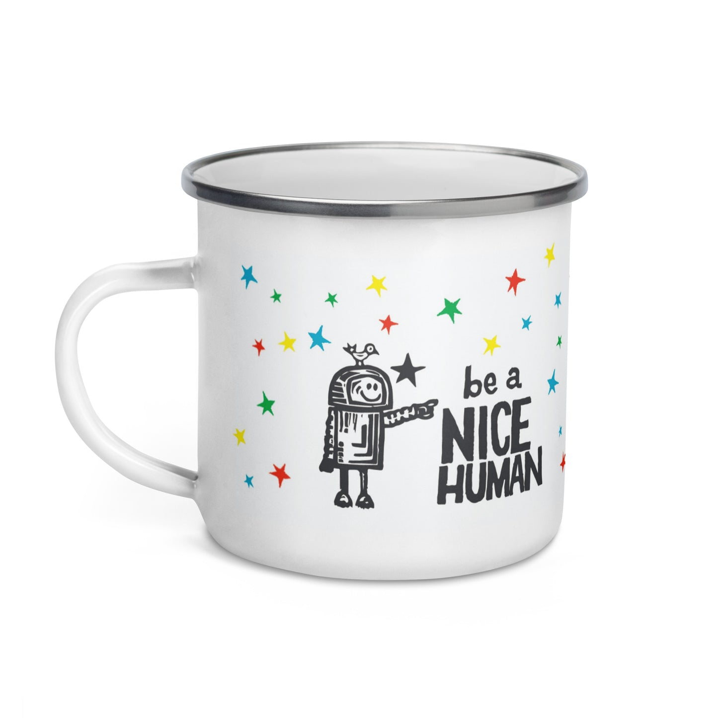 Be A Nice Human Enamel Mug