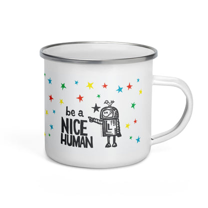 Be A Nice Human Enamel Mug