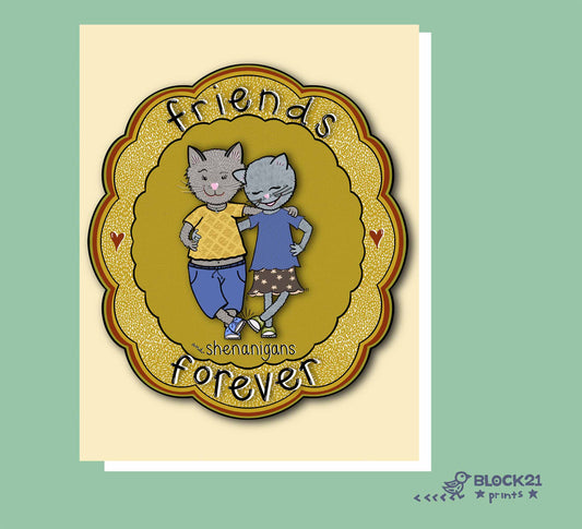 Friends and Shenanigans - Friendship - A2 Blank Inside