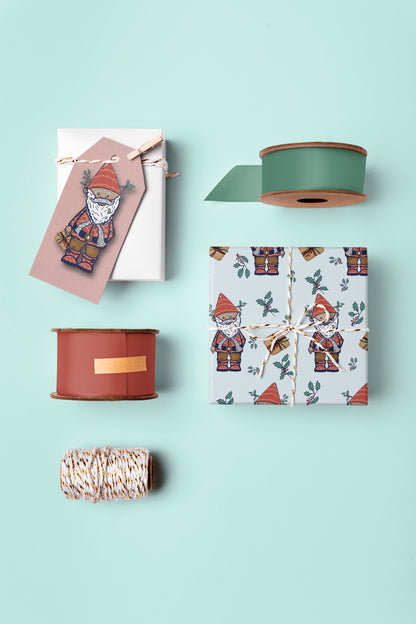 Holiday Gnomes Gift Wrap Sheet - set of two sheets
