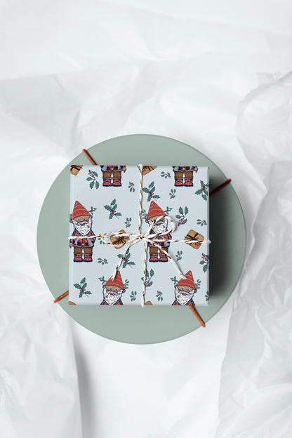 Holiday Gnomes Gift Wrap Sheet - set of two sheets