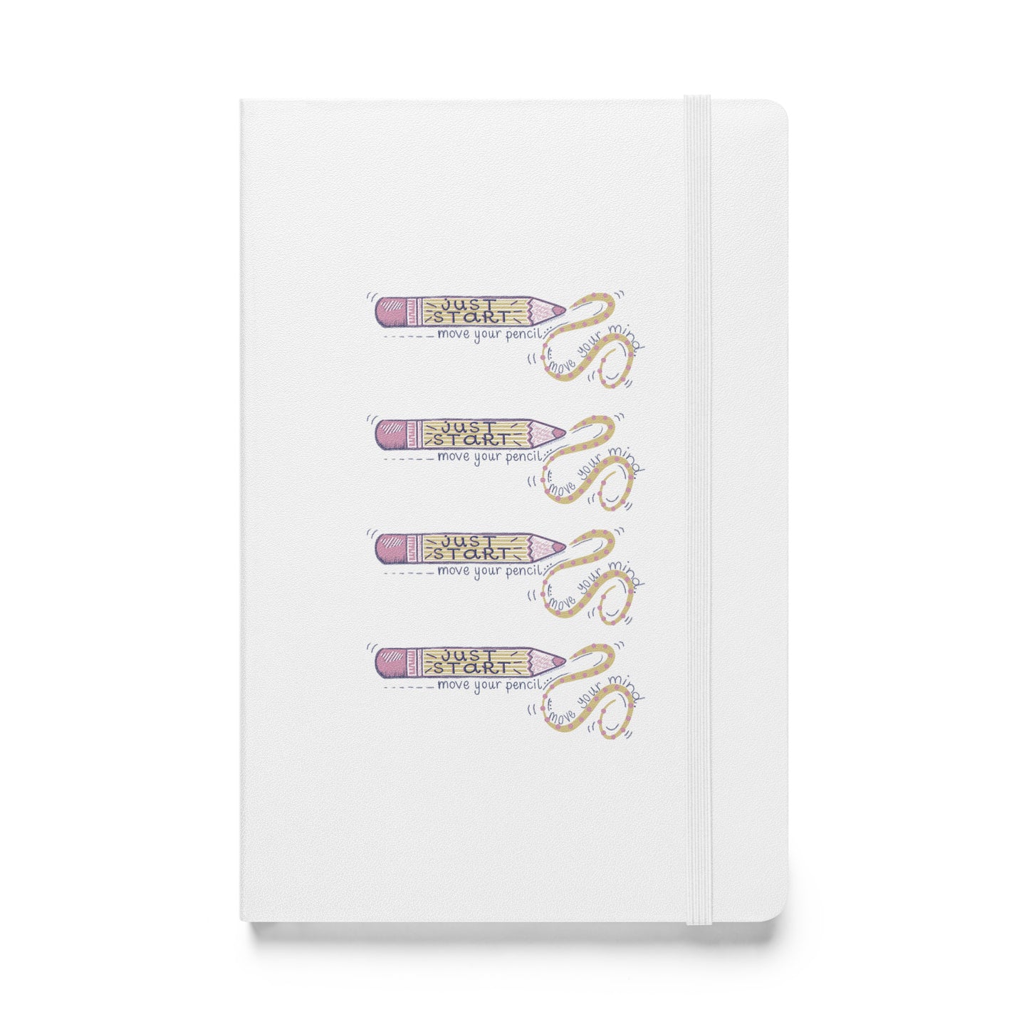 Just Start Hardcover bound Lined notebook with pocket