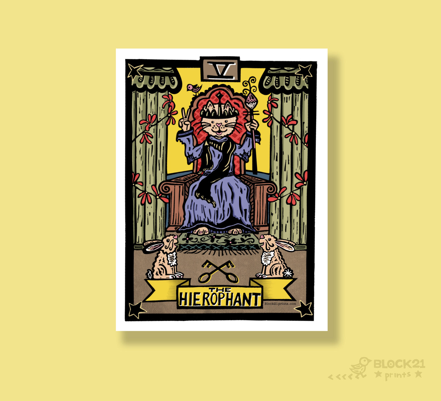 The Hierophant Tarot Card Die Cut Vinyl Sticker