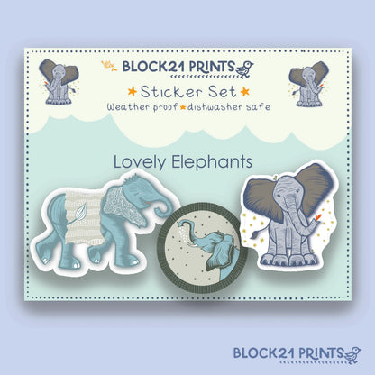Elephant Sticker Set