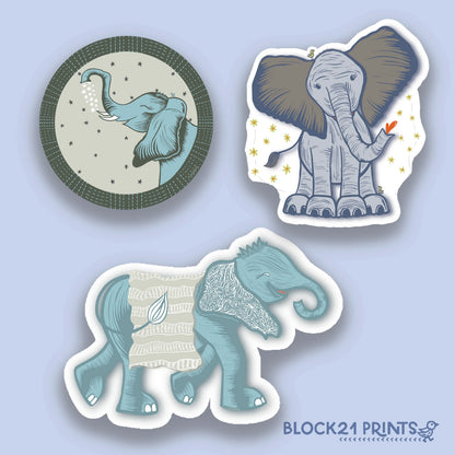 Elephant Sticker Set