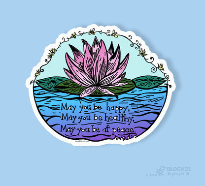 Loving Kindness Mantra Sticker