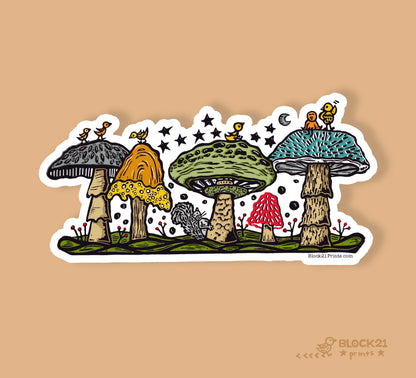 Mushroom Forest Sticker