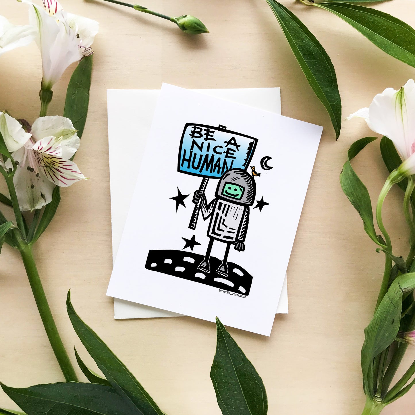 Be a Nice Human Spaceman Sticker Decal