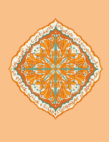 Encouragement Radial Design Greeting Card