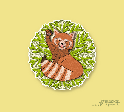 Cute Red Panda Vinyl Sticker | Wild & Furry Animal Sticker