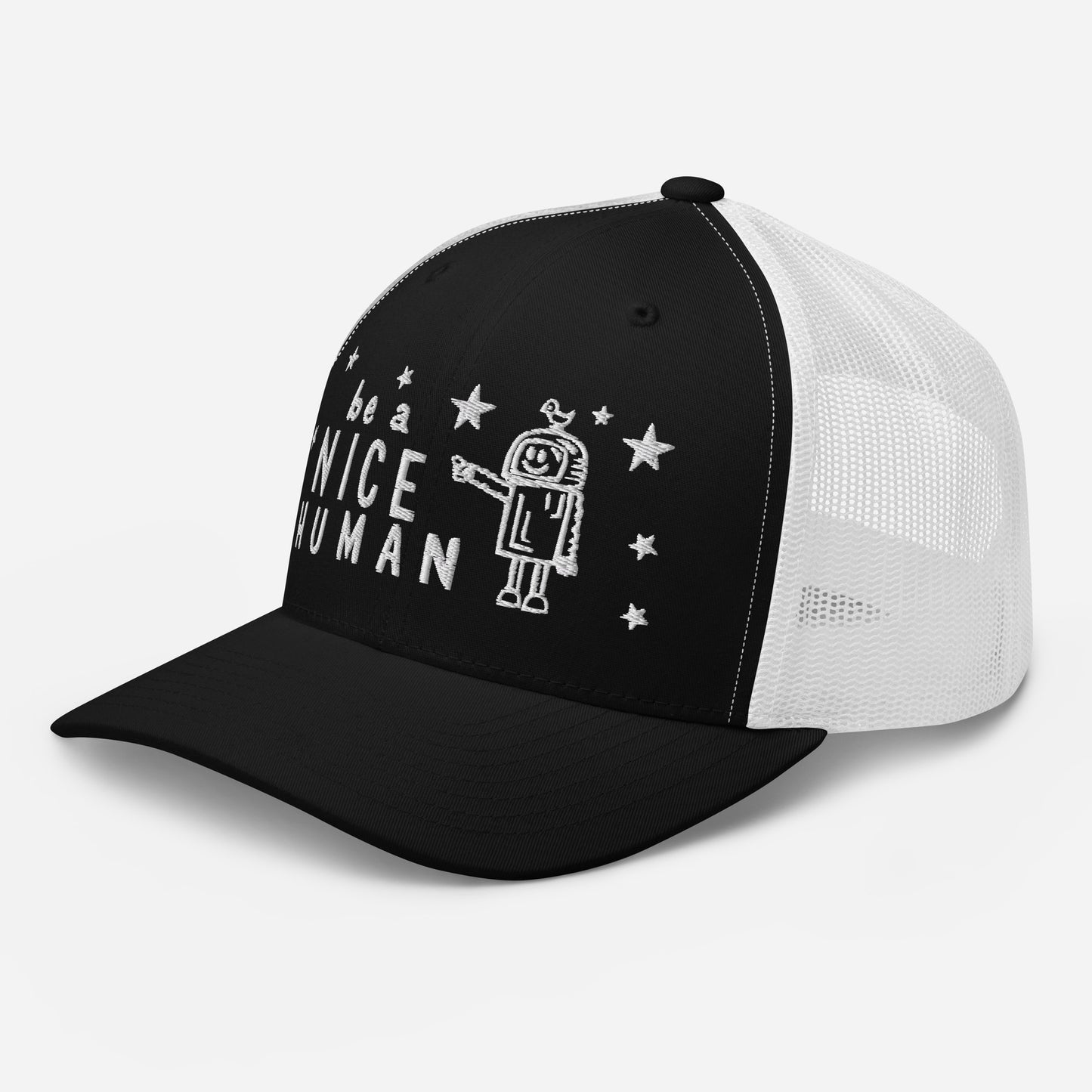 Be A Nice Human Structured Trucker Hat