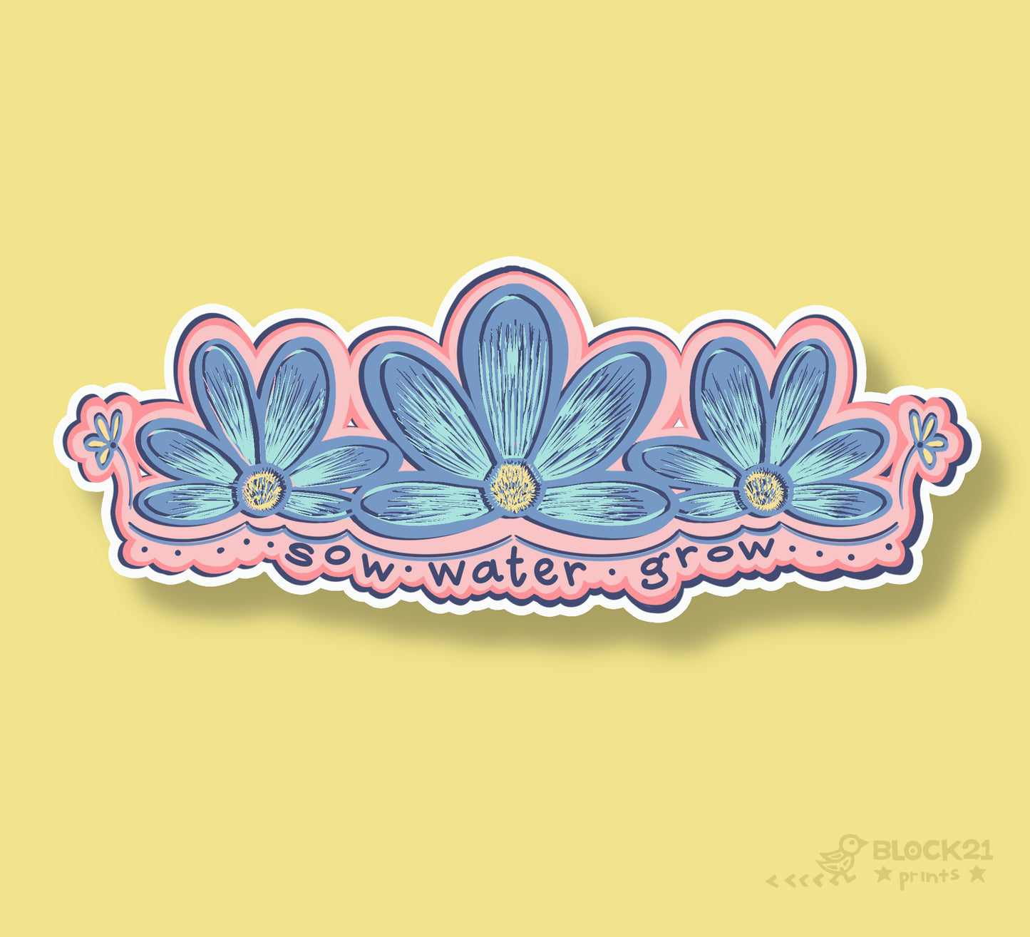 Sow Water Grow Die Cut Vinyl Sticker