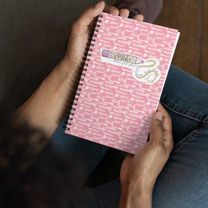 Just Start Inspirational Spiral notebook with dot grid pages