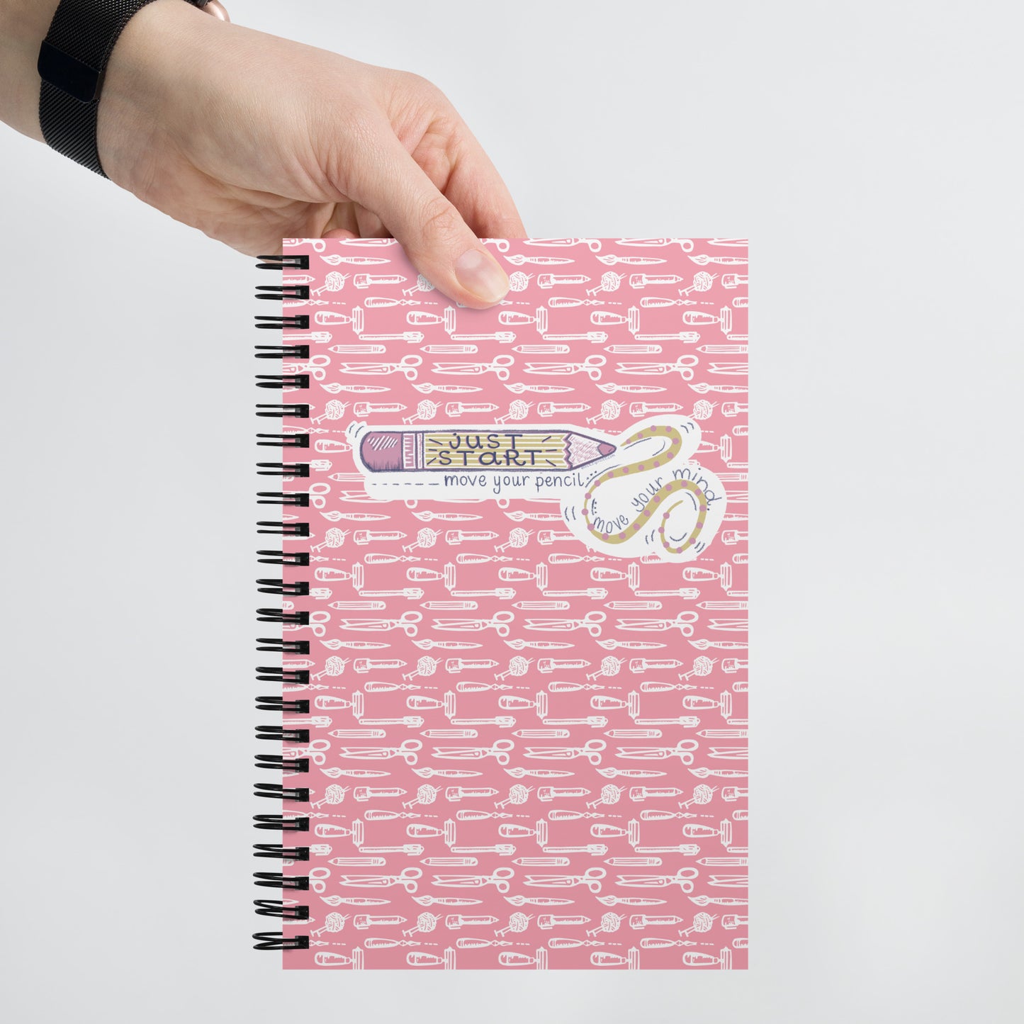 Just Start Inspirational Spiral notebook with dot grid pages