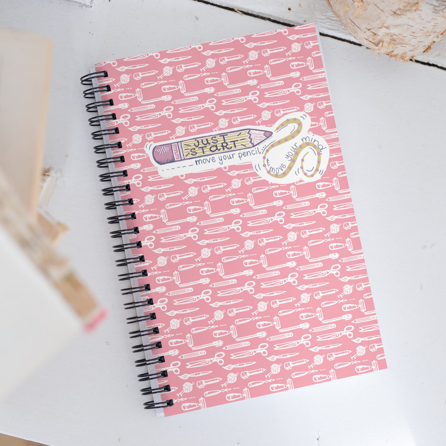 Just Start Inspirational Spiral notebook with dot grid pages