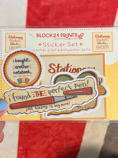 stationery sticker set
