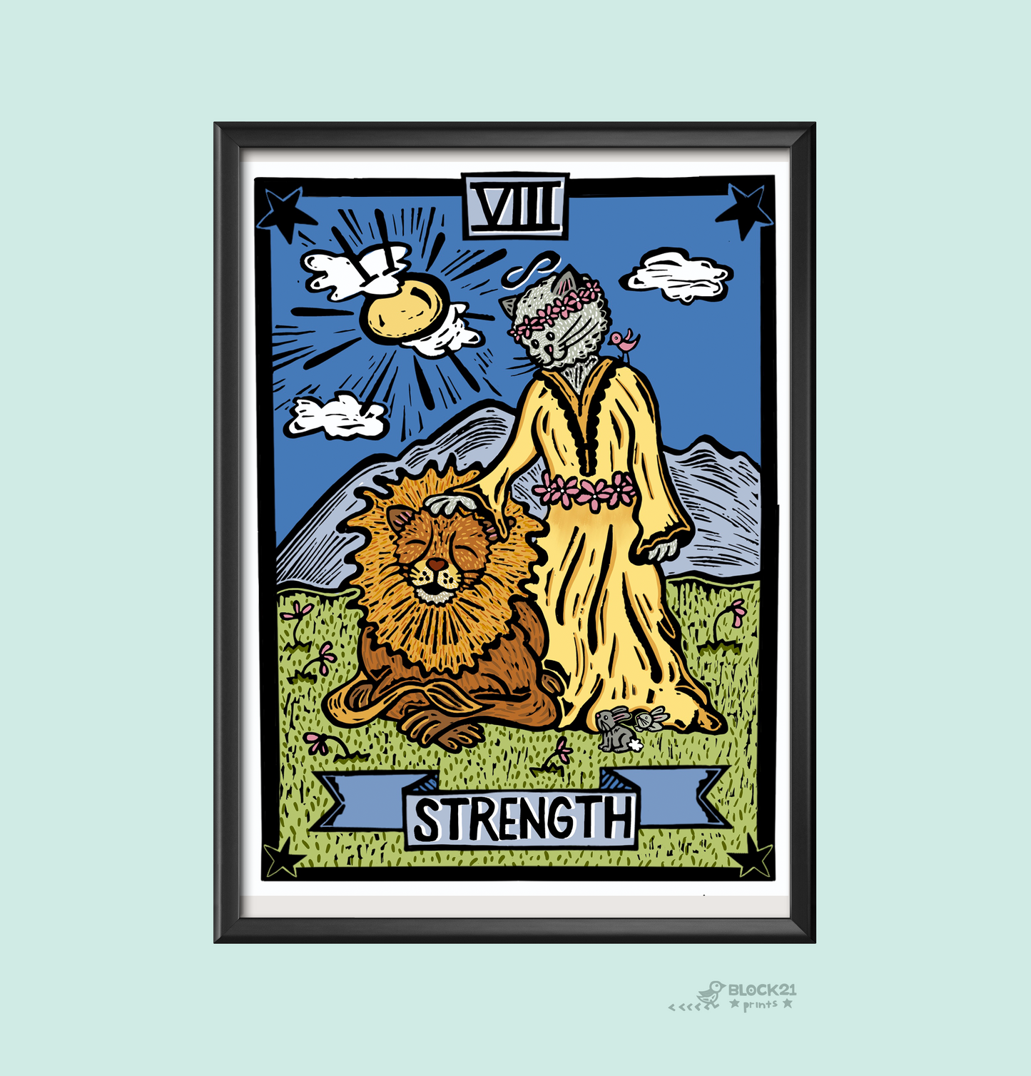 Strength Tarot Art Print