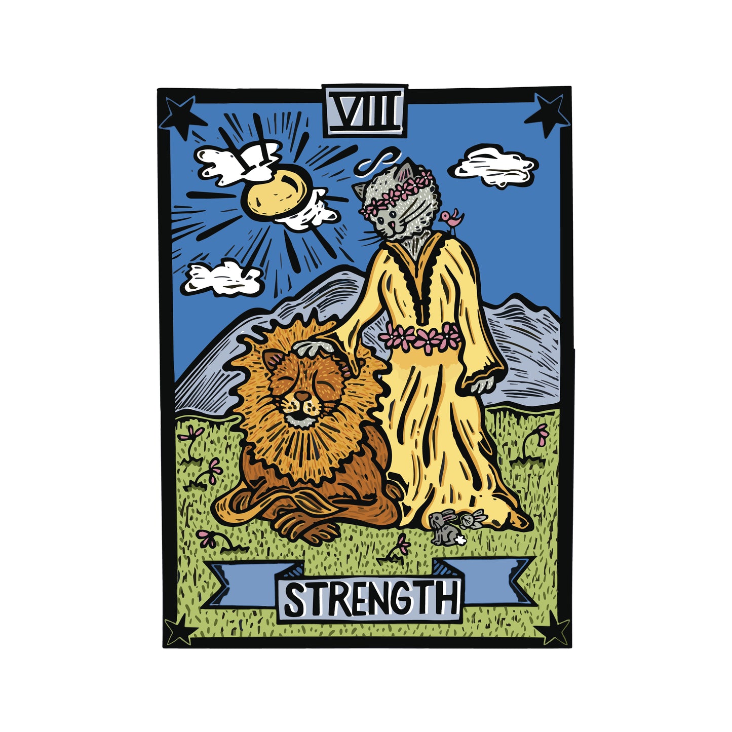 Strength Tarot Art Print