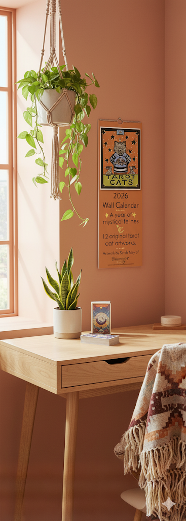 Tarot Cats 2026 Wall Calendar - free shipping