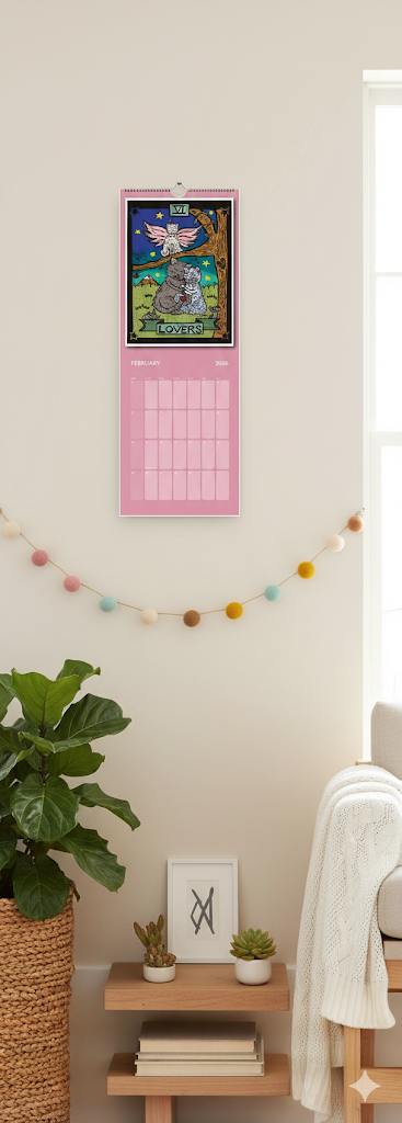Tarot Cats 2026 Wall Calendar - free shipping