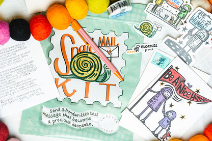 Snail Mail Kit - everything included (postage too!), ! -theme: be a nice human