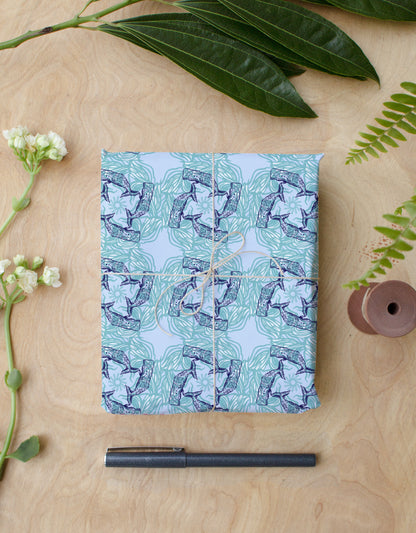 Whales Ocean Theme Gift Wrap Sheet - set of two