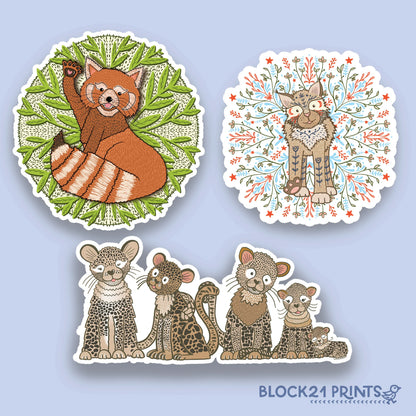 Wild and Furry Animals Sticker Set