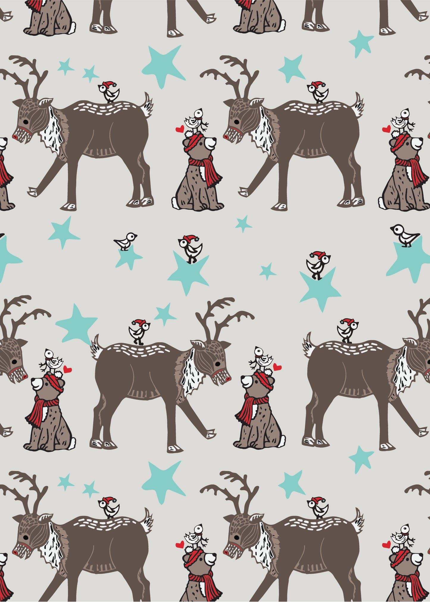 Winter Besties Gift Wrap Sheet - set of two sheets