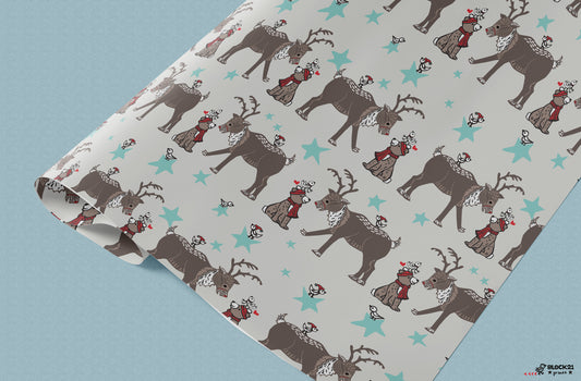 Winter Besties Gift Wrap Sheet - set of two sheets