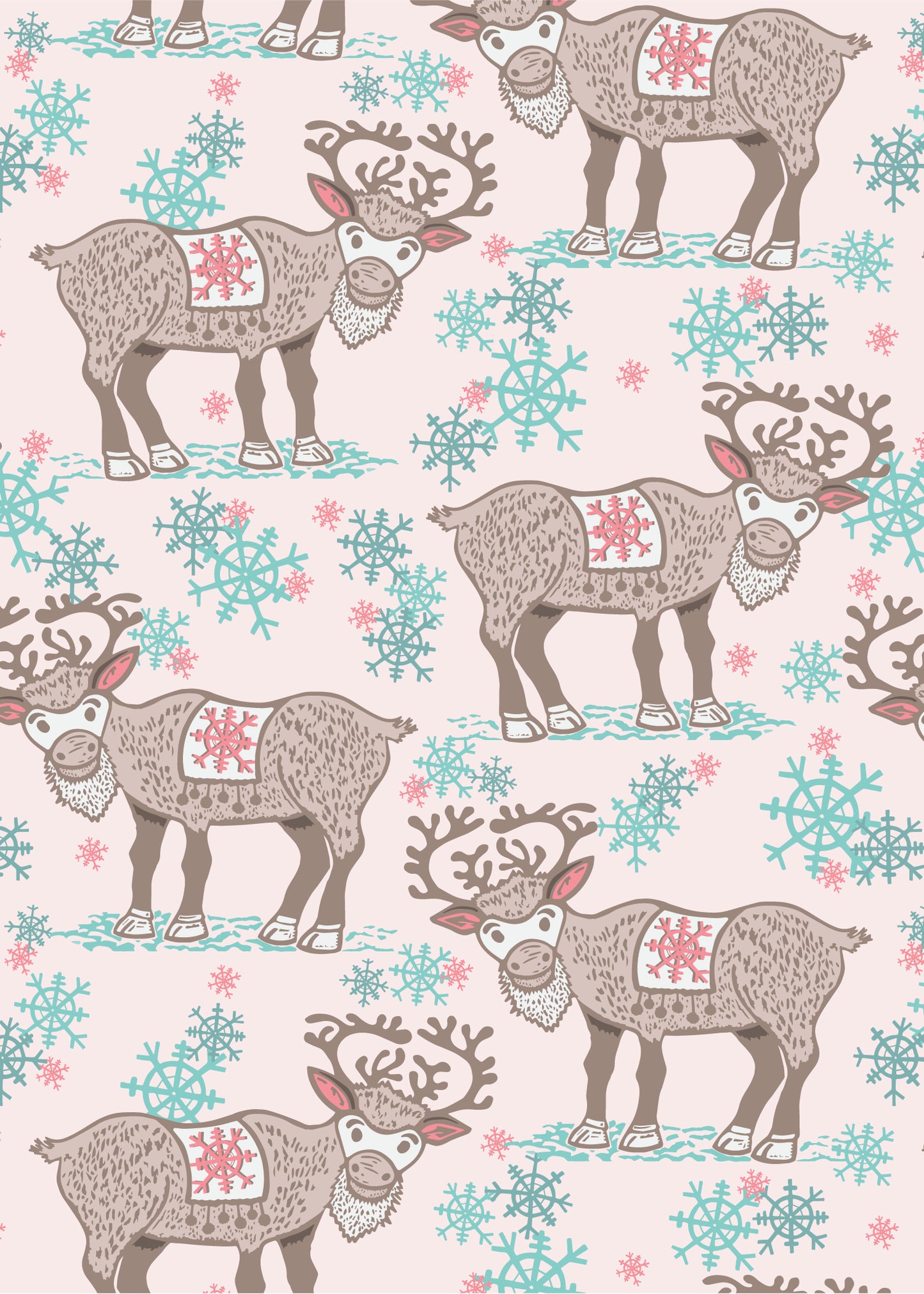 Winter Walks Elk Gift Wrap Sheet - set of two sheets